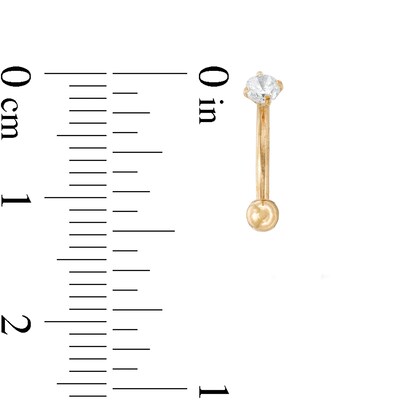 016 Gauge Cubic Zirconia Rook Curved Barbell Set in Stainless Steel and Two-Tone Ion-Plate