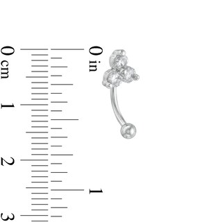 Solid and Tube Stainless Steel CZ Rook Barbell Set - 16G