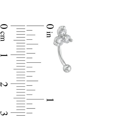 Solid and Tube Stainless Steel CZ Rook Barbell Set - 16G