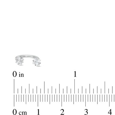 Solid and Tube Stainless Steel CZ Rook Barbell Set - 16G