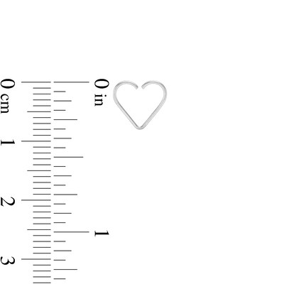 Sterling Silver Heart-Shaped Nose Hoop - 18G