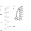 Thumbnail Image 1 of 014 Gauge Marquise Cubic Zirconia Top-Down Belly Button Ring in Solid Stainless Steel