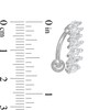 Thumbnail Image 2 of Stainless Steel CZ Marquise Top-Down Belly Button Ring - 14G