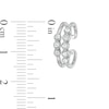 Thumbnail Image 2 of Semi-Solid Sterling Silver Crystal Bead Frame Open Shank Midi/Toe Ring