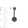 Thumbnail Image 3 of Black Ion Plated Crystal Curved Barbell Set - 14G