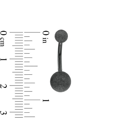 Black Ion Plated Crystal Curved Barbell Set - 14G
