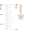 Thumbnail Image 1 of Child's Cubic Zirconia Butterfly Dangle Half Hoop Earrings in 10K Gold