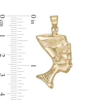 Queen Nefertiti Head Necklace Charm in 10K Stamp Hollow Gold