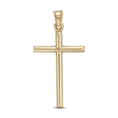 Cross Necklace Charm in 10K Stamp Hollow Gold