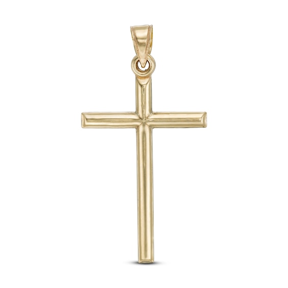 Cross Necklace Charm in 10K Stamp Hollow Gold