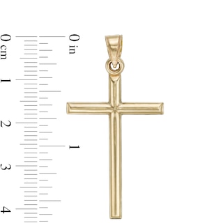 Cross Necklace Charm in 10K Stamp Hollow Gold