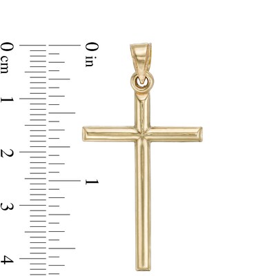 Cross Necklace Charm in 10K Stamp Hollow Gold