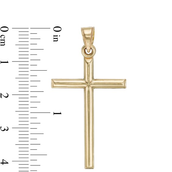 Cross Necklace Charm in 10K Stamp Hollow Gold