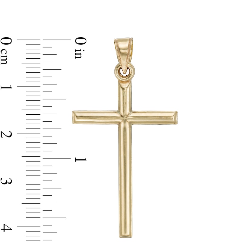 Main Image 2 of Cross Necklace Charm in 10K Stamp Hollow Gold