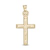 Thumbnail Image 1 of Diamond-Cut Cross Necklace Charm in 10K Stamp Hollow Gold
