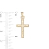 Thumbnail Image 1 of Diamond-Cut Cross Necklace Charm in 10K Stamp Hollow Gold