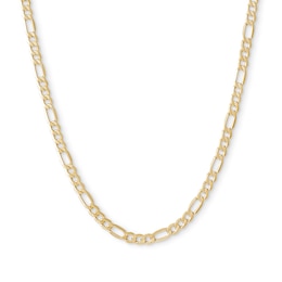 Made in Italy 080 Gauge Figaro Chain Necklace in 14K Hollow Gold - 18&quot;