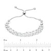 Made in Italy Mirror Disc Chain Triple Strand Bolo Bracelet in Sterling Silver - 9"