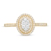 Thumbnail Image 3 of 1/3 CT. T.W. Composite Diamond Double Oval Frame Engagement Ring in 10K Gold