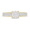 1/3 CT. T.W. Diamond Frame Double Row Engagement Ring in 10K Gold