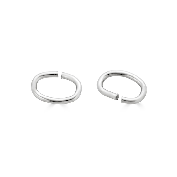 Solid Sterling Silver Oval Jump Ring Set - 25G (2 pieces)