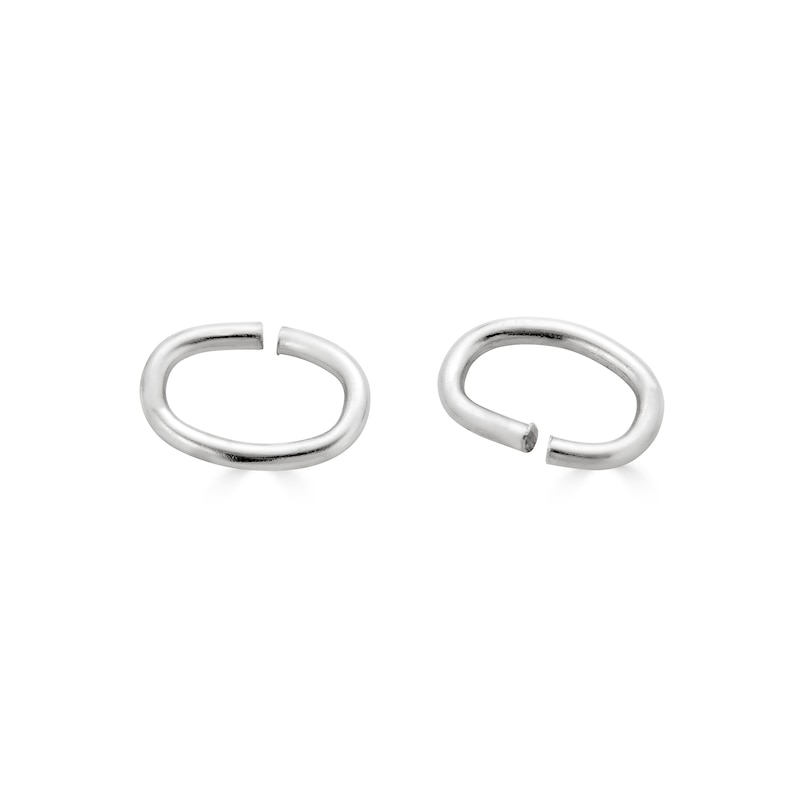 Solid Sterling Silver Oval Jump Ring Set - 25G (2 pieces)