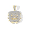 Thumbnail Image 0 of 1/5 CT. T.W. Diamond Bulldog Necklace Charm in Sterling Silver with 14K Gold Plate