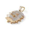 Thumbnail Image 1 of 1/5 CT. T.W. Diamond Bulldog Necklace Charm in Sterling Silver with 14K Gold Plate