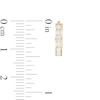 Thumbnail Image 2 of Cubic Zirconia Seven Stone 12mm Huggie Hoop Earrings in 14K Gold