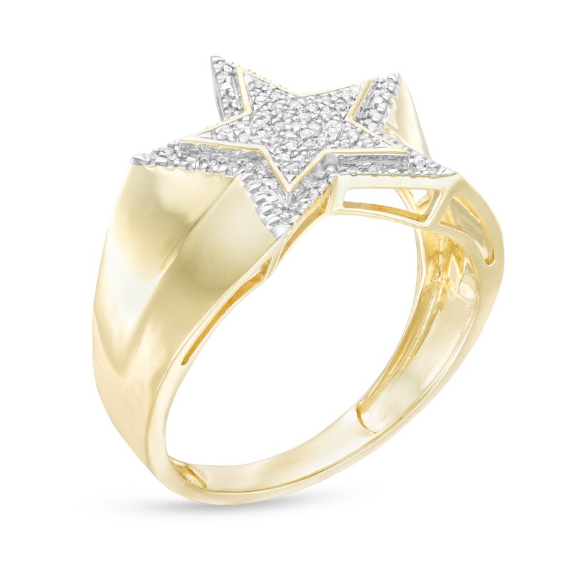 1/10 CT. T.W. Diamond Star Ring in 10K Gold