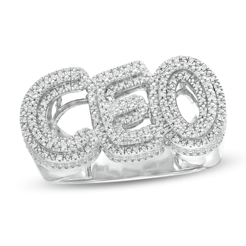 1/6 CT. T.W. Diamond "CEO" Ring in Sterling Silver