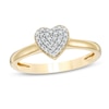 1/10 CT. T.W. Composite Diamond Heart Ring in 10K Gold