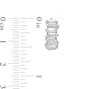 Thumbnail Image 2 of Rectangle Cubic Zirconia Hoop Earrings in Sterling Silver