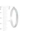 Thumbnail Image 2 of 40mm Glitter Enamel Hoop Earrings in Hollow Sterling Silver