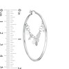 Thumbnail Image 2 of Dangle Hoop Earrings in Sterling Silver