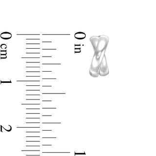 "X" Stud Earrings in Sterling Silver