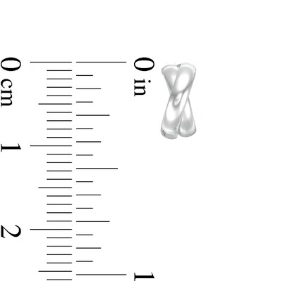 "X" Stud Earrings in Sterling Silver