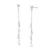 Thumbnail Image 1 of Heart Dangle Drop Earrings in Sterling Silver