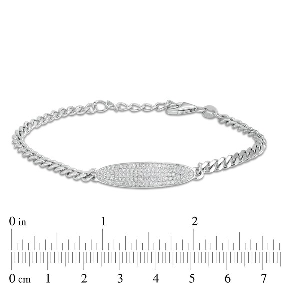 Cubic Zirconia Bracelet in Sterling Silver - 7.25"