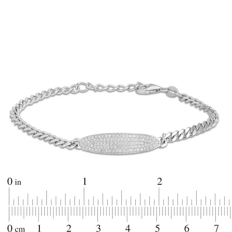 Cubic Zirconia Bracelet in Sterling Silver - 7.25"