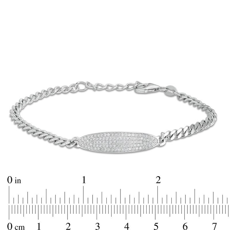 Cubic Zirconia Bracelet in Sterling Silver - 7.25"