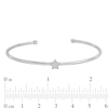Cubic Zirconia Star Cuff in Sterling Silver