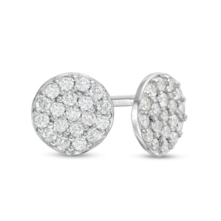 Solid Sterling Silver CZ Composite Studs