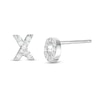 Thumbnail Image 1 of Sterling Silver CZ "XO" Studs