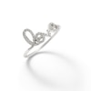 Cubic Zirconia "love" Ring in Solid Sterling Silver - Size 7