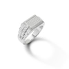Thumbnail Image 2 of Sterling Silver CZ Baguette and Round Rectangular Ring
