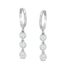 Thumbnail Image 1 of Cubic Zirconia Three Stone Drop Earrings in Sterling Silver