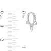 Thumbnail Image 2 of Cubic Zirconia Spike Hoop Earrings in Sterling Silver