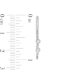 Cubic Zirconia Chain Dangle Hoop Earrings in Sterling Silver