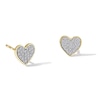 Thumbnail Image 0 of 10K Solid Gold 1/10 CT. T.W.  Diamond Heart Studs